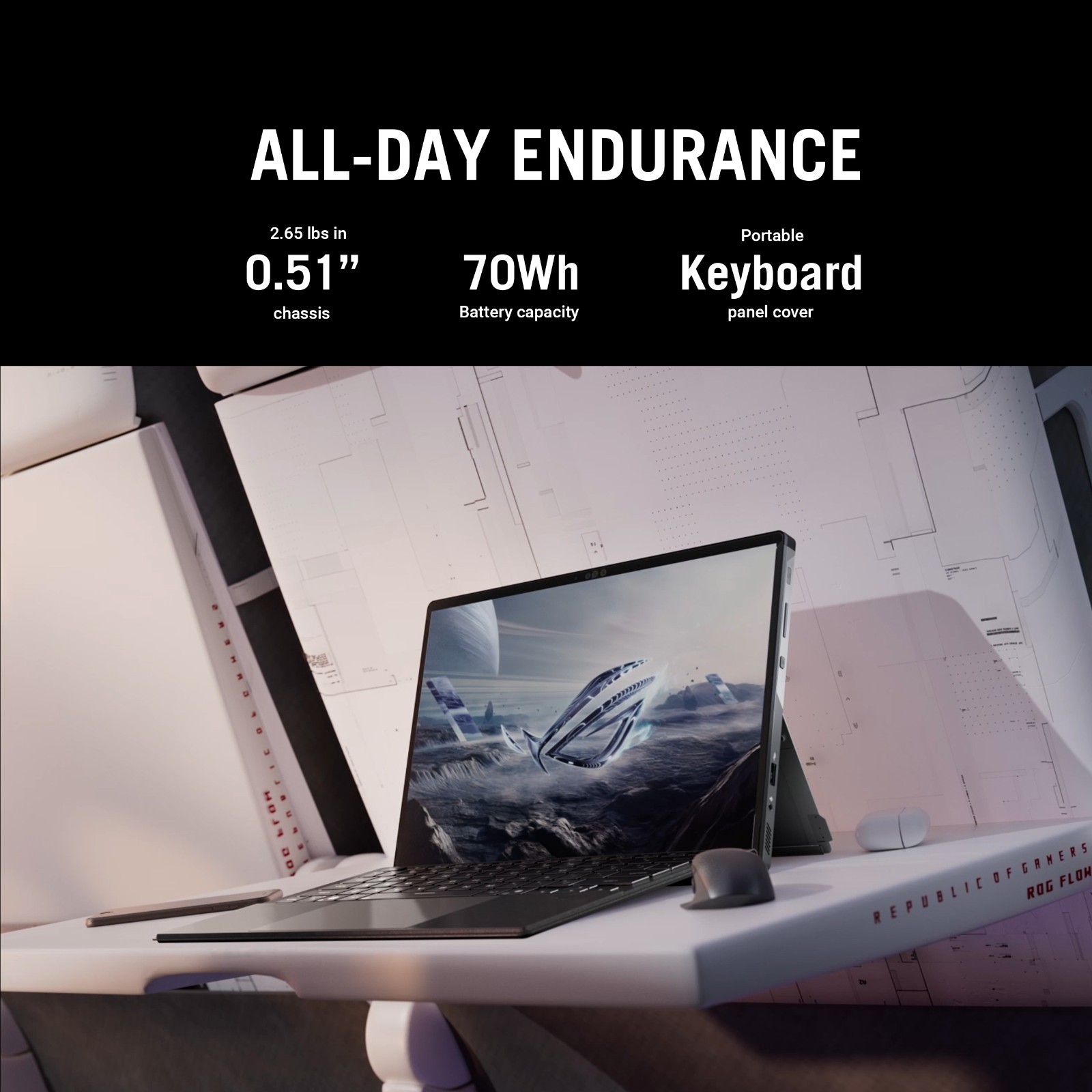 ASUS ROG Flow Z13 13.4″ 2.5K 180Hz Touch Ryzen 395 32GB 1TB SSD 2-in-1 Black