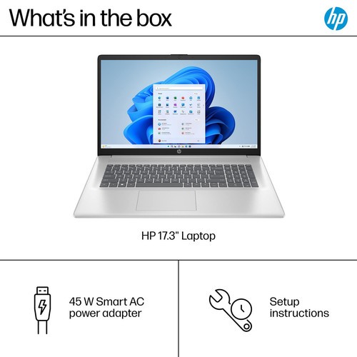 HP 17.3″ HD IPS Laptop AMD Ryzen 5 7430U 8GB RAM 512GB SSD