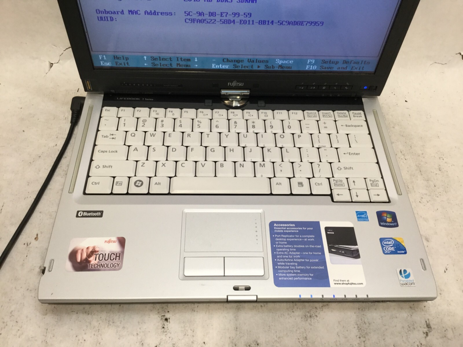 Fujitsu Lifebook T900 13.5” / Intel Core i5 M520 @ 2.53GHz / (MISSING PARTS) -MR