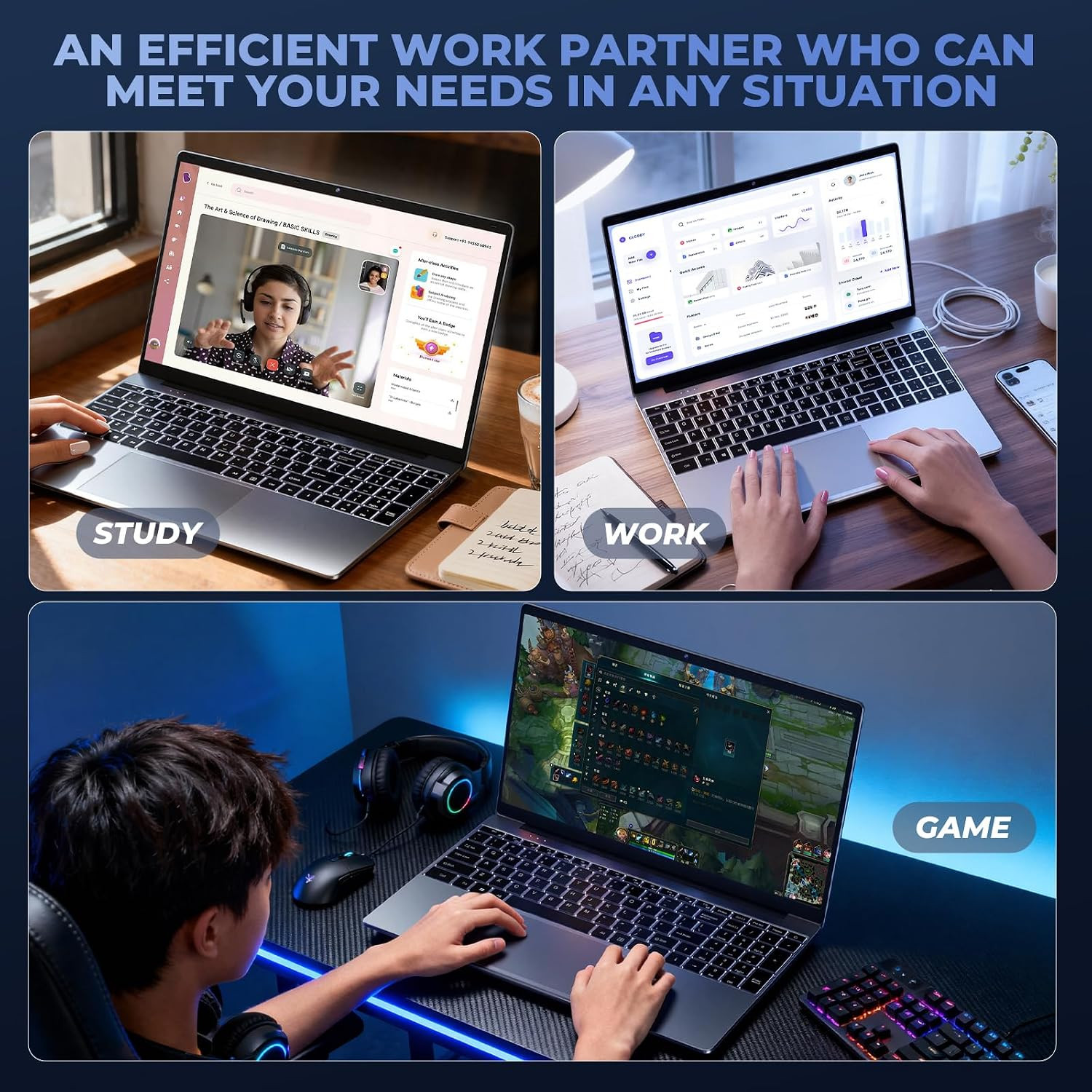 MOONFISH 2026 Laptop Computer Window 11, Core i7 Processor 15.6 Inch Lap Top, 16