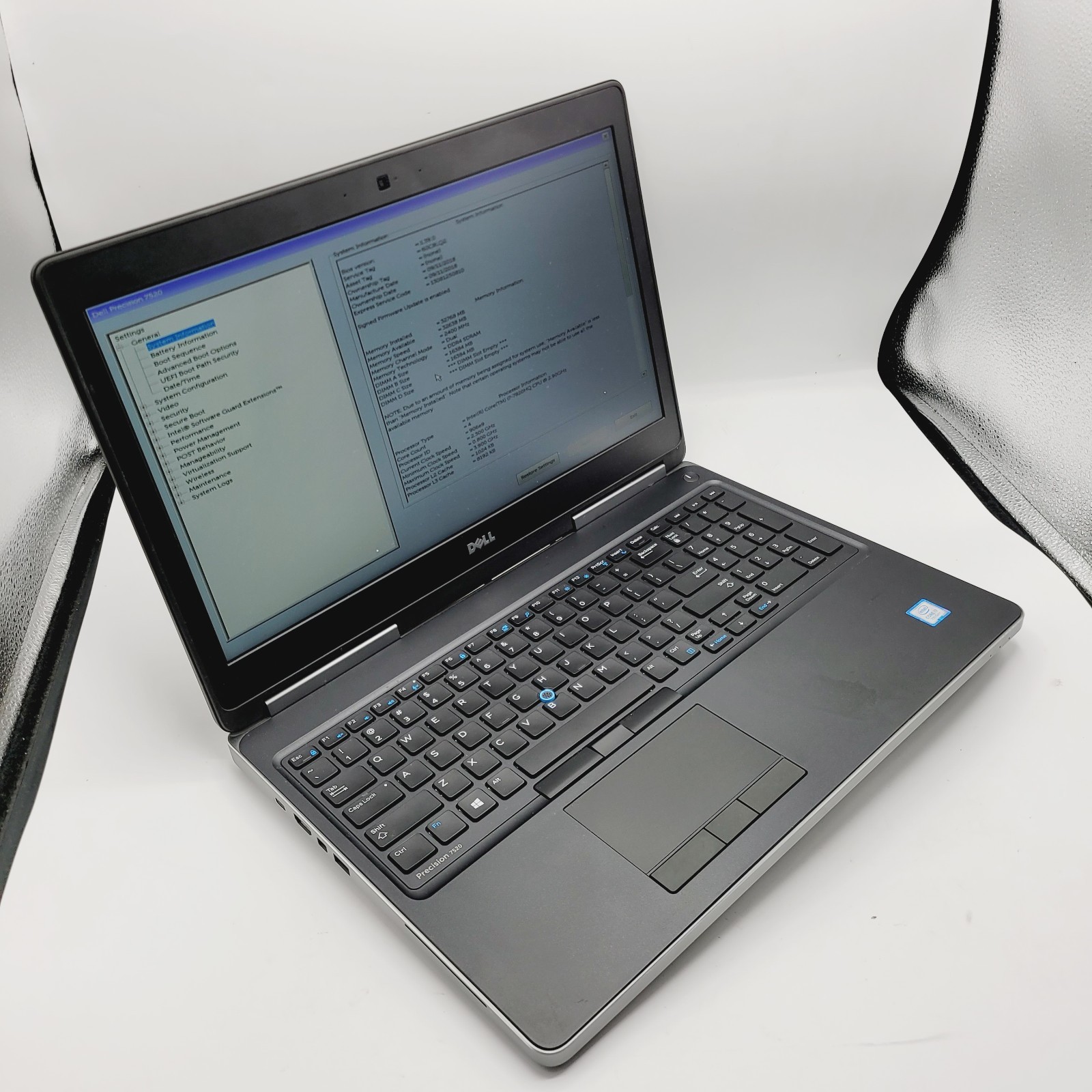 Dell Precision 7520 I7 7820HQ 32GB No HDD 15.6″ Radeon Pro 2GB – ***Boot to Bios