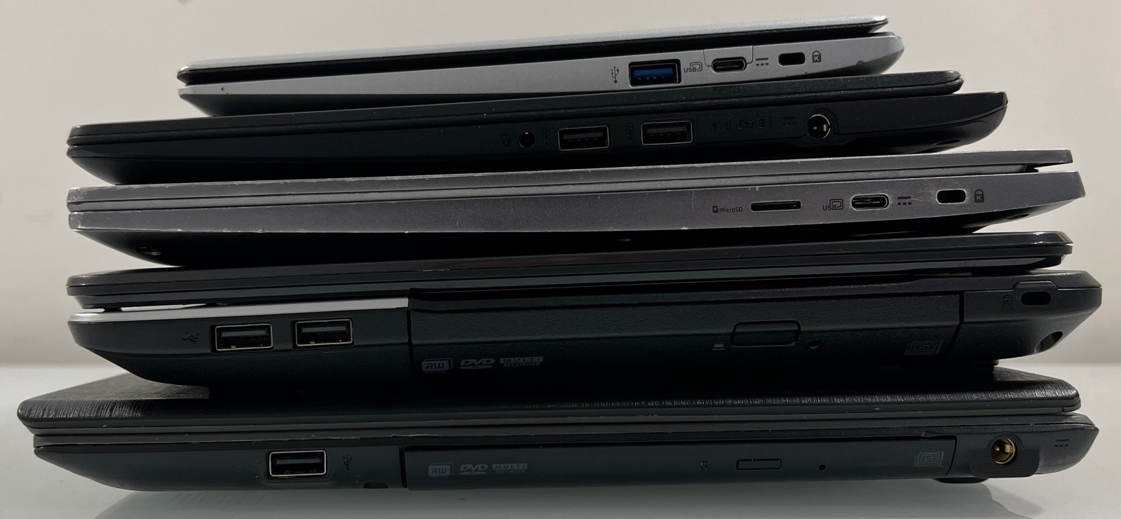 Acer Laptop Lot of 5 Chromebook 311 A114-32 715 NE56R12u E5-573T AS IS