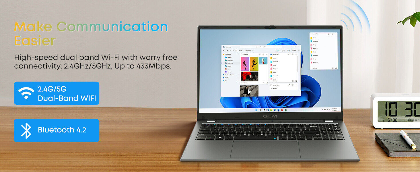 CHUWI 15.6in HeroBook Plus Laptop Windows 11 PC Intel Celereon N4020 8G 256G