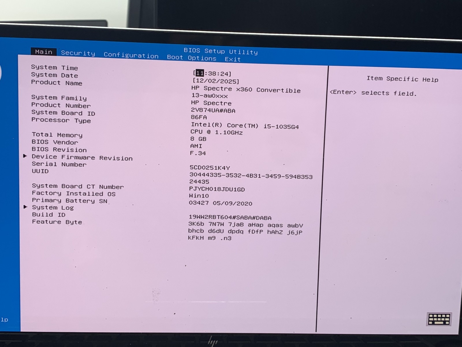 HP Spectre x360 – 13-aw0003dx i5-1035G4@ 1.10GHz 8GB RAM NO OS/SSD W/AC *READ