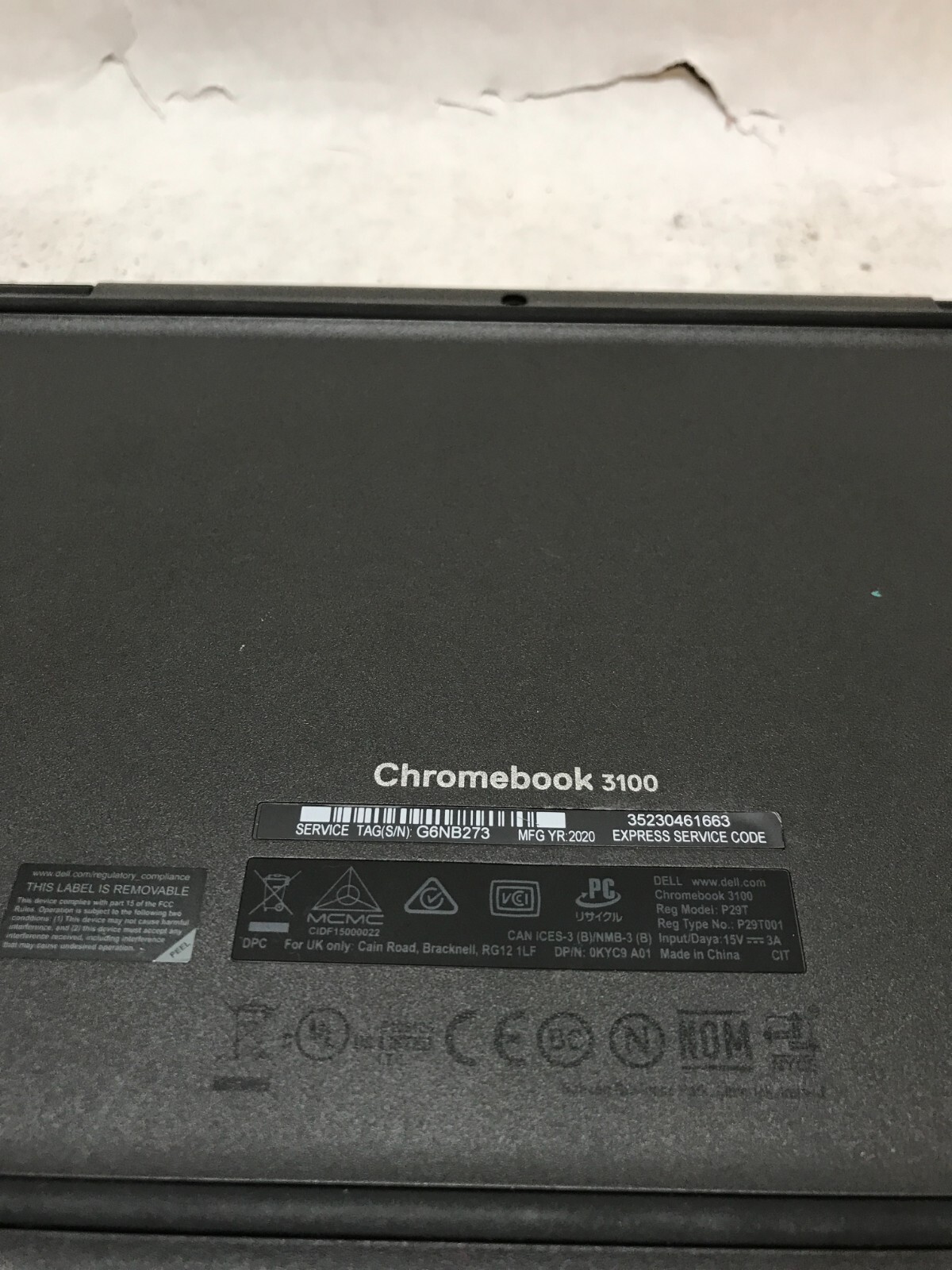 Dell Chromebook 3100 11.6″ Celeron N4020 1.1GHz 4GB RAM 16GB eMMC *READ DESC* DW