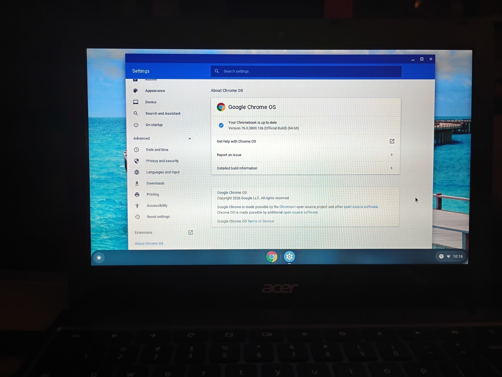 Acer Chromebook C720 Model HN With AC power supply Good Condition
