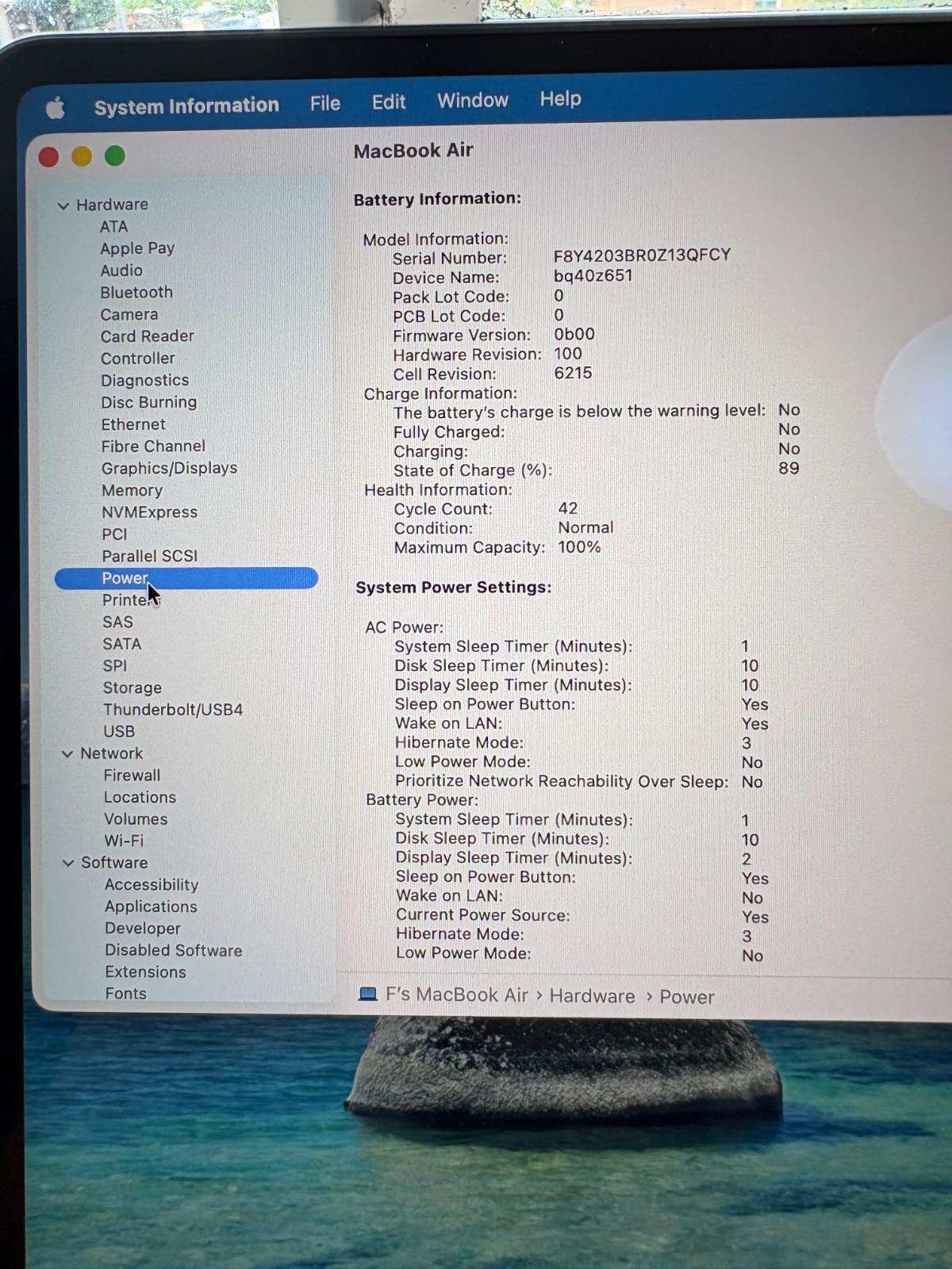 Apple MacBook Air M2 2022 A2681 8GB RAM 256GB SSD 42 Cycles – Box & Pwr Adptr