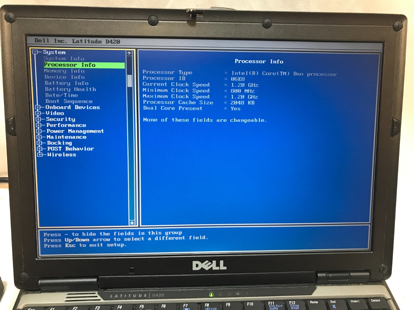 Dell Latitude Laptop D420 Duo Core 1GB 80HD Serial Windows XP Charger Vintage