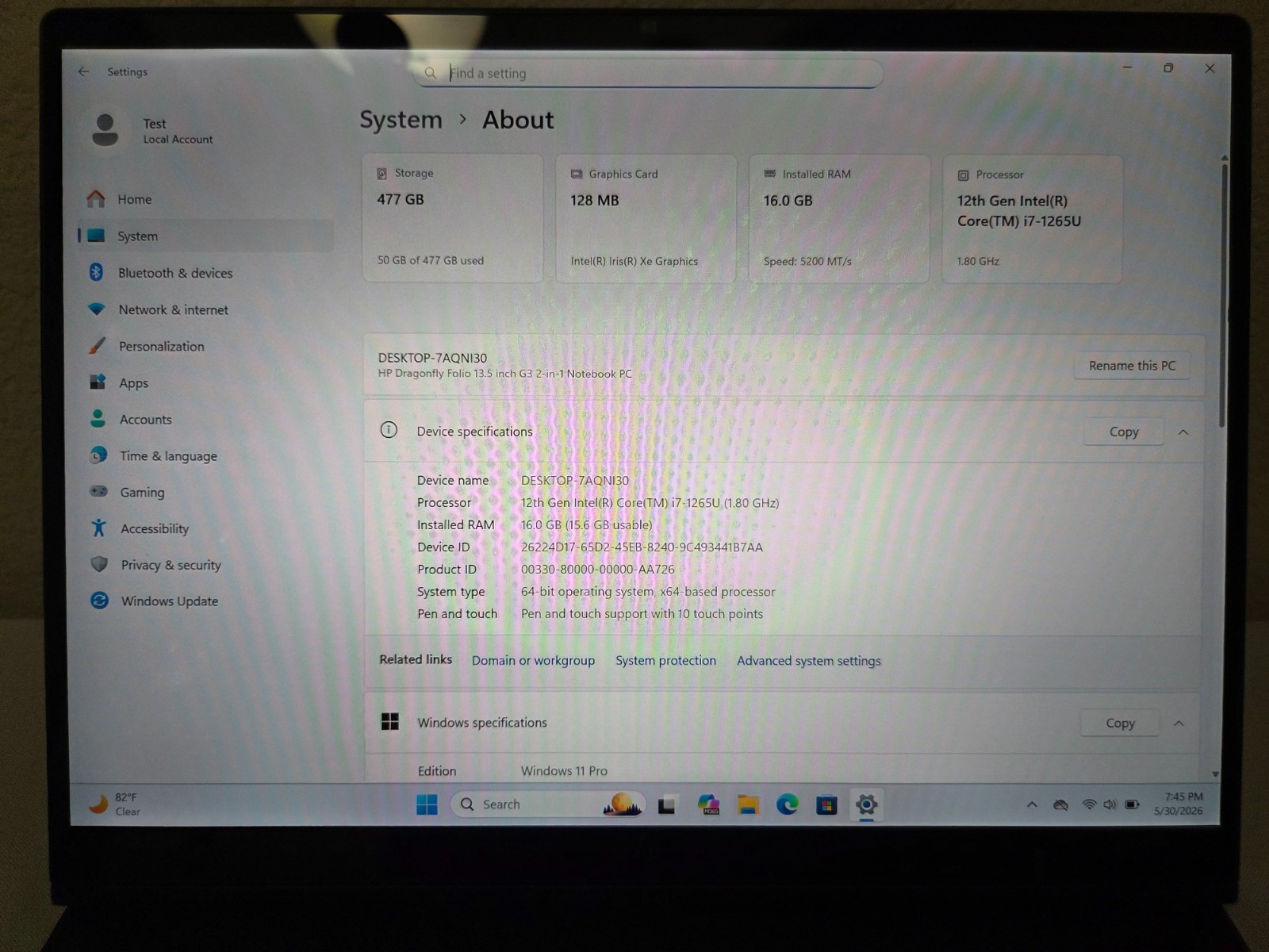 HP Dragonfly Folio G3 2-in-1 13.5″ – Intel Core i7-1265U, 16GB RAM, 512GB SSD