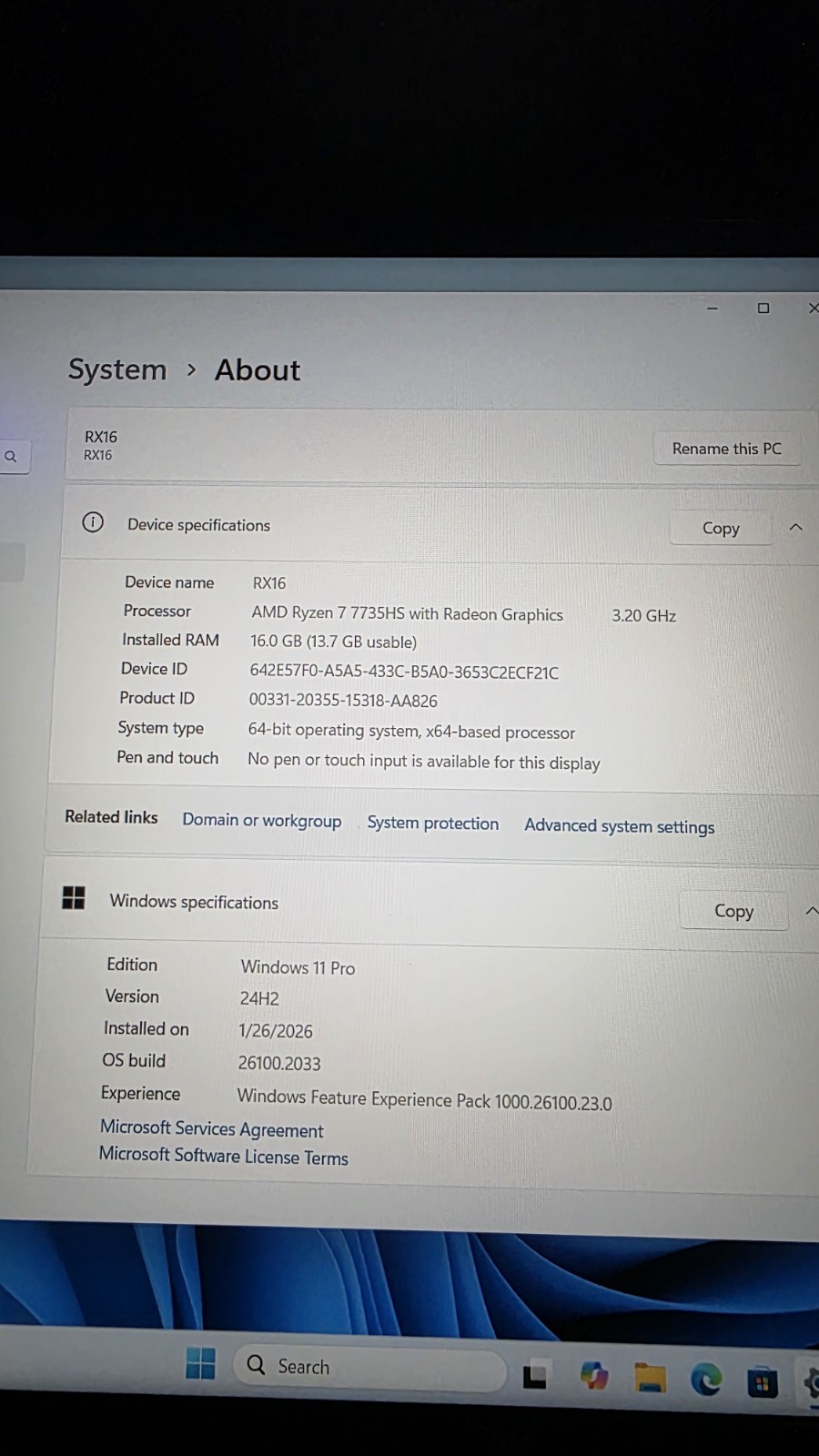 KAIGERR RX16 Light Gaming Laptop 16Inch RYZEN 7 7735HS