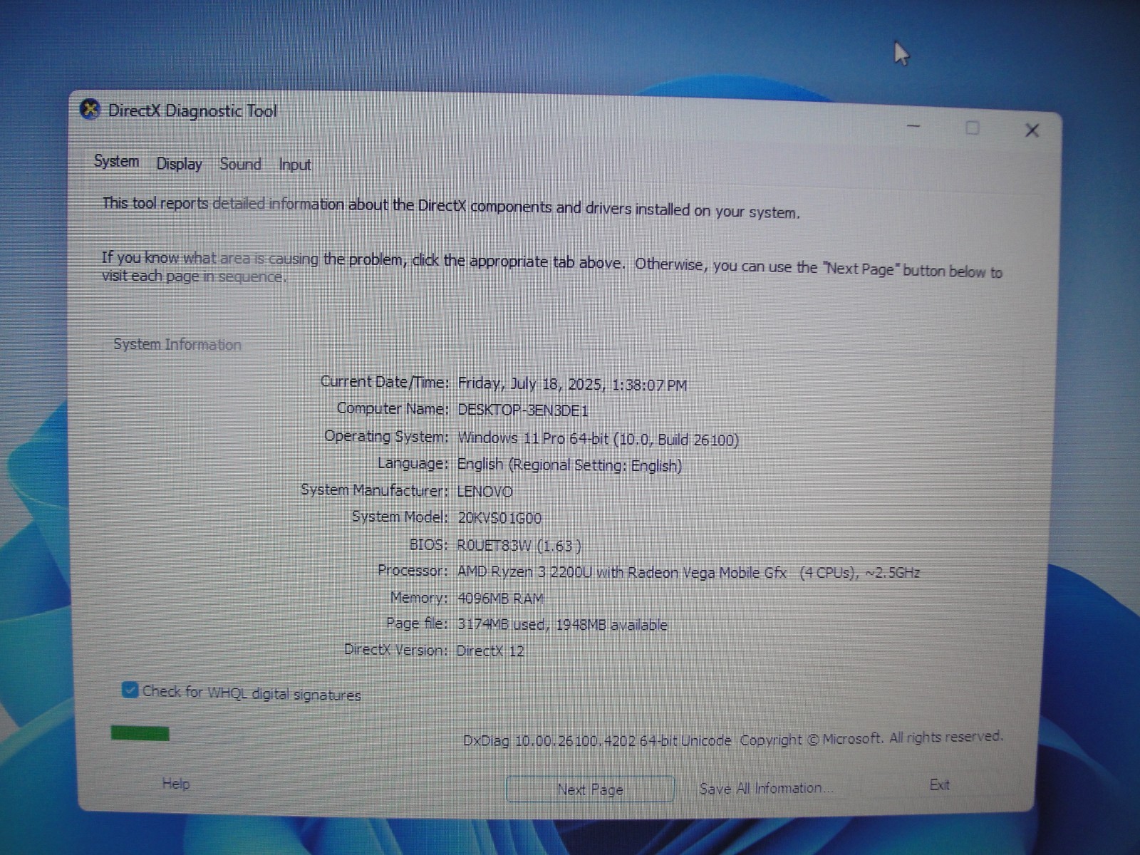 Lenovo ThinkPad E585 15.6” HD AMD Ryzen 3 2200U 2.5GHz 4GB 256GB+Original Charge