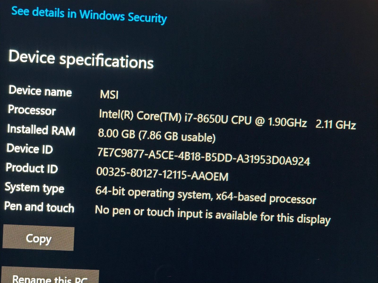 Dell Latitude 5490 Laptop – No Boot Drive/RAM, Intel i7-8650u – NO CHARGER