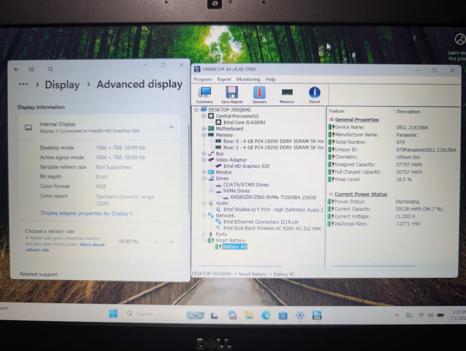 Dell Latitude E7270 | i5 6th Gen 8GB RAM 256GB NVMe SSD | HD Windows 11 Pro