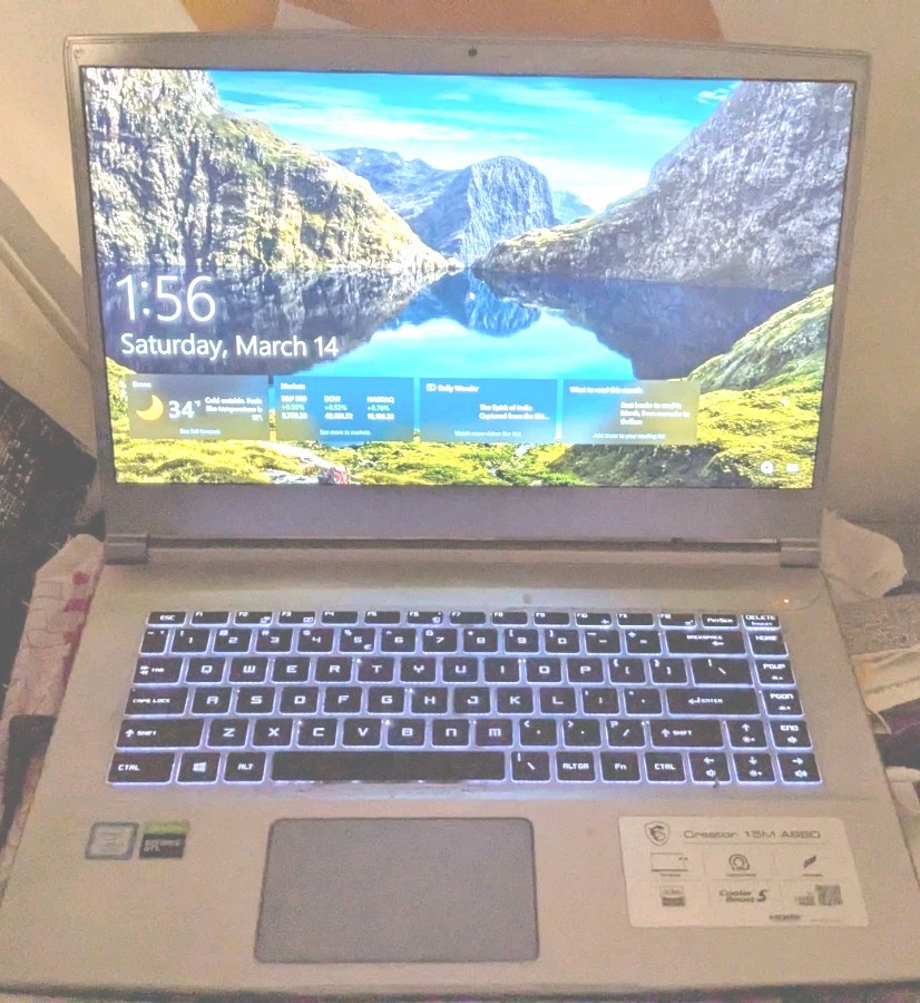USED MSI Creator 15M Laptop 15.6 inch 120Hz Intel i5 9300H GTX 1660 Ti 8GB 256GB