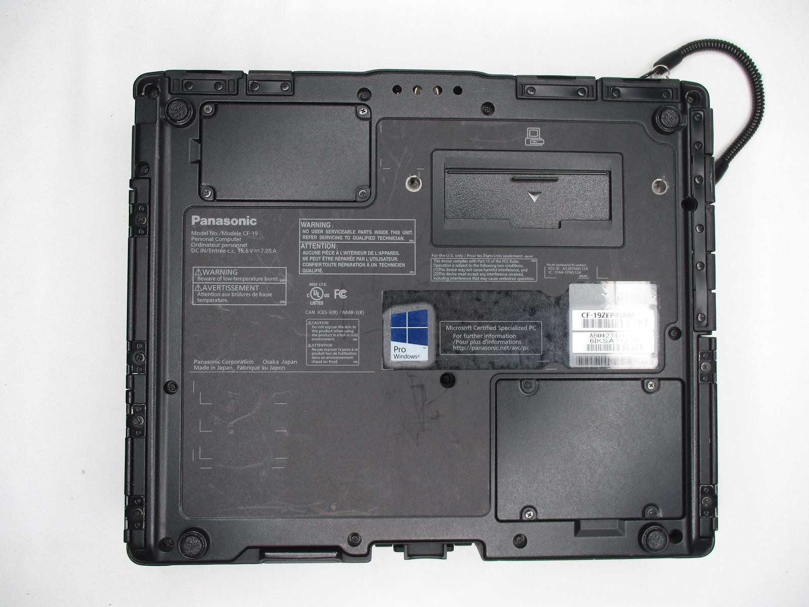Panasonic ToughBook CF-19 MK8 TouchScreen i5-3610ME 2.7Ghz 8GB 1TB Wi-Fi Win10