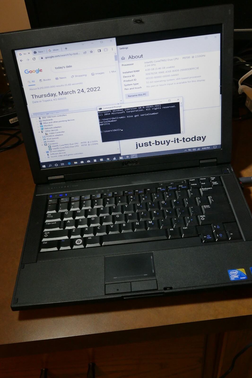 Dell Latitude E5400 INTEL CORE 2 DUO P8700 2.53 GHZ 4GB RAM