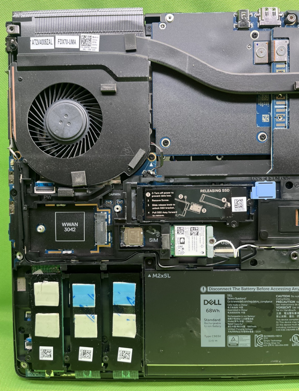 Dell Precision 7750 Intel Core i7-10750H 2.60Ghz/16GB RAM /500GB SSD/Bad Battery