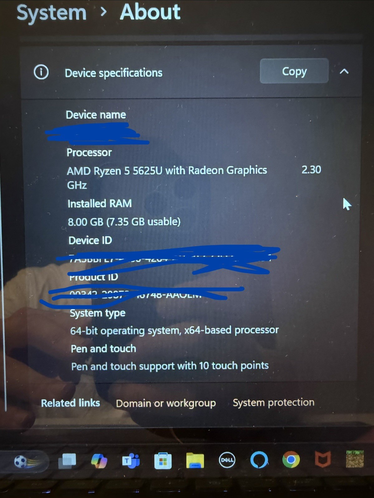 Dell Inspiron 14 2-in-1 14″ Touch Ryzen 5 5625U 8GB of RAM 512GB SSD Silver