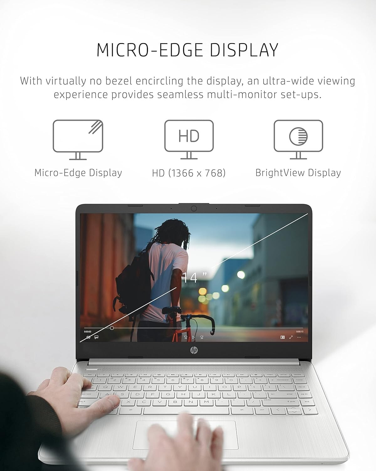 Newest HP Slim Laptop 14″ 4-Core Intel Pentium Upto 32GB RAM & 1TB SSD, Win 11