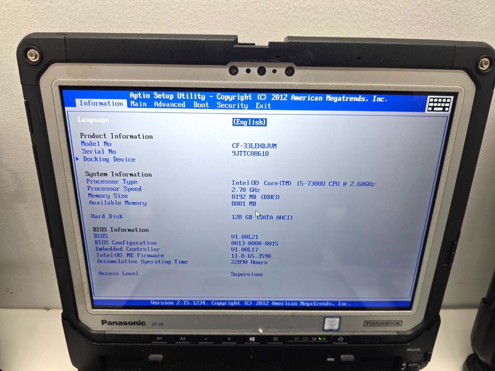 Lot 10 Panasonic Toughbook CF-33 i5 8GB 128GB Barcode LTE Rugged PCs