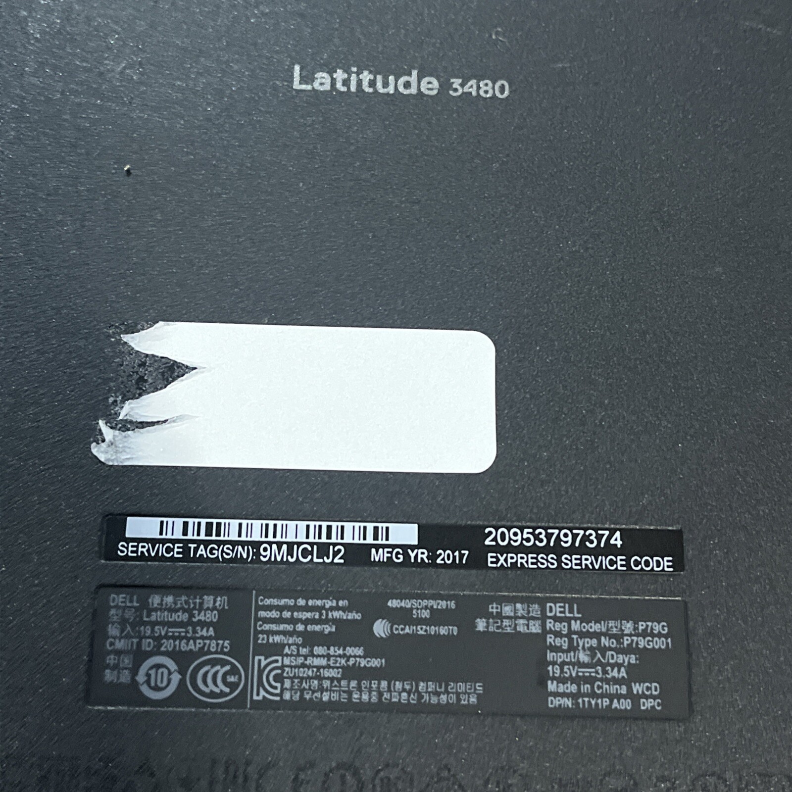 DELL LATITUDE 3480 INTEL CORE I5 7TH GEN 8GB RAM NO HD