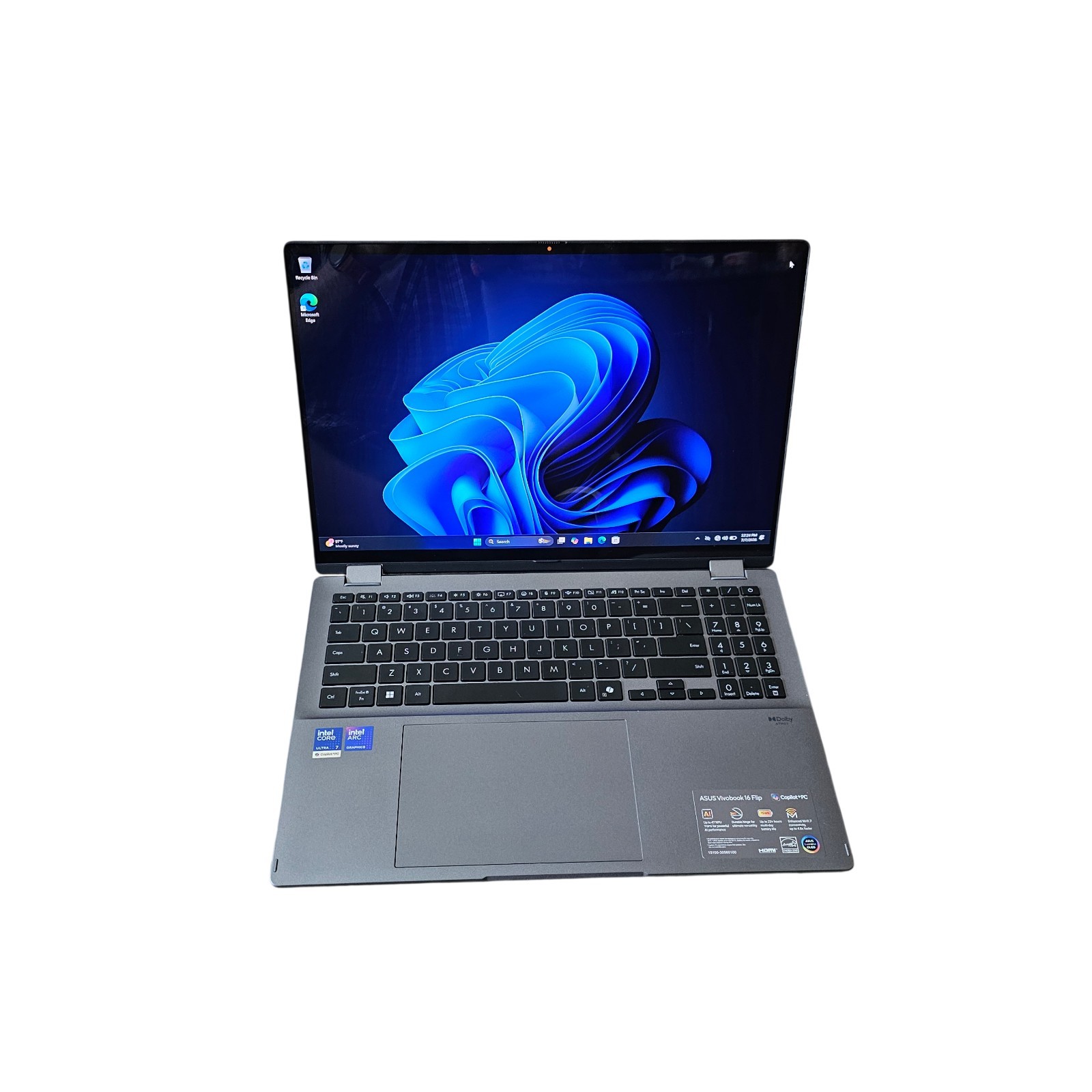 ASUS Vivobook 16 Flip 16″ OLED Intel Ultra 7 258V 32GB DDR5 8533MT/s 1TB
