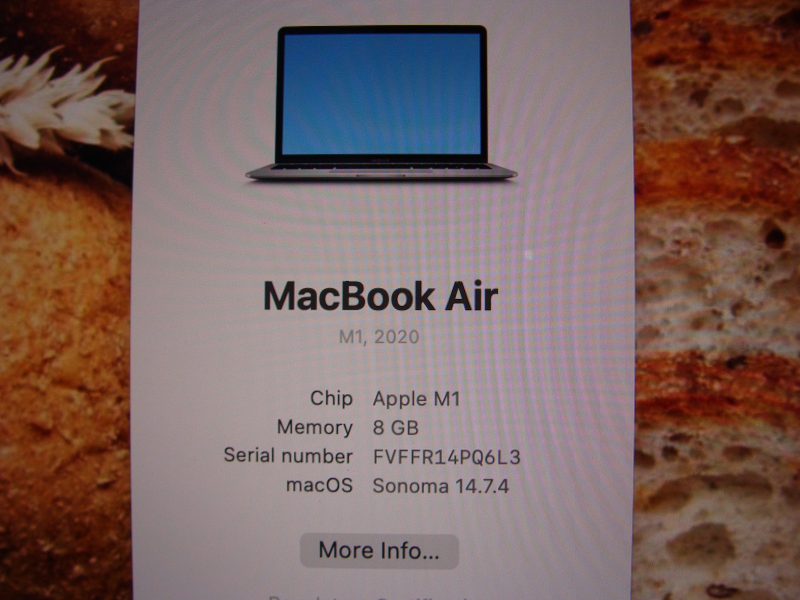 Apple MacBook Air A2337 MGN63LL/A 13.3″ M1 (2020) 8CPU/7GPU 8GB 128GB SSD +PA