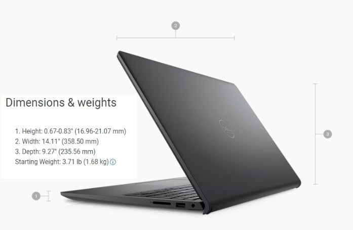 Dell Inspiron 15.6″ Touchscreen Laptop Ryzen 7 7730U Win 11 Pro 16GB RAM 1TB SSD