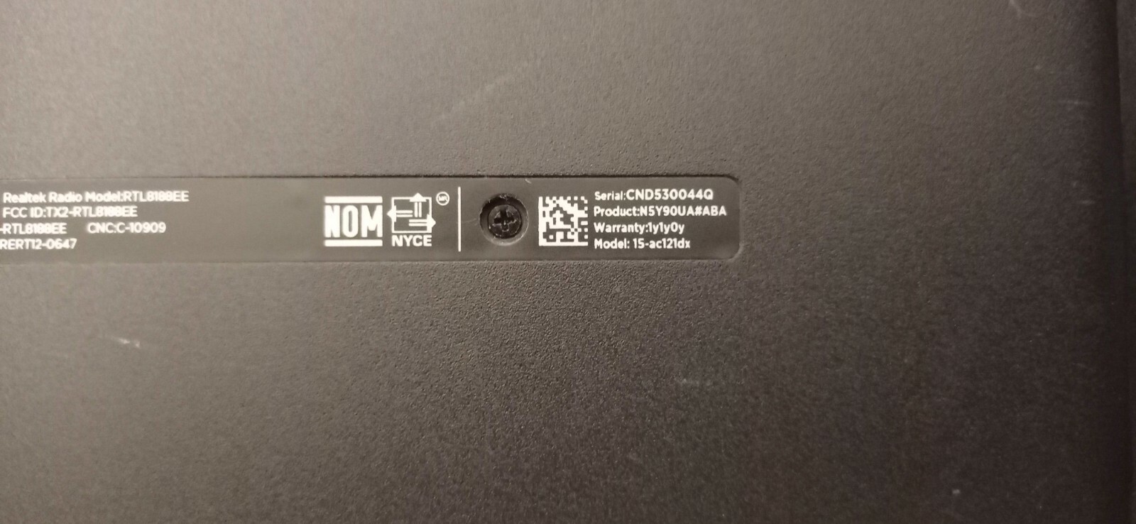 HP 15-ac121dx i3-5010U 2.1GHz 6GB RAM 1TB HDD 15.6″ Touch Win10 CND530044Q