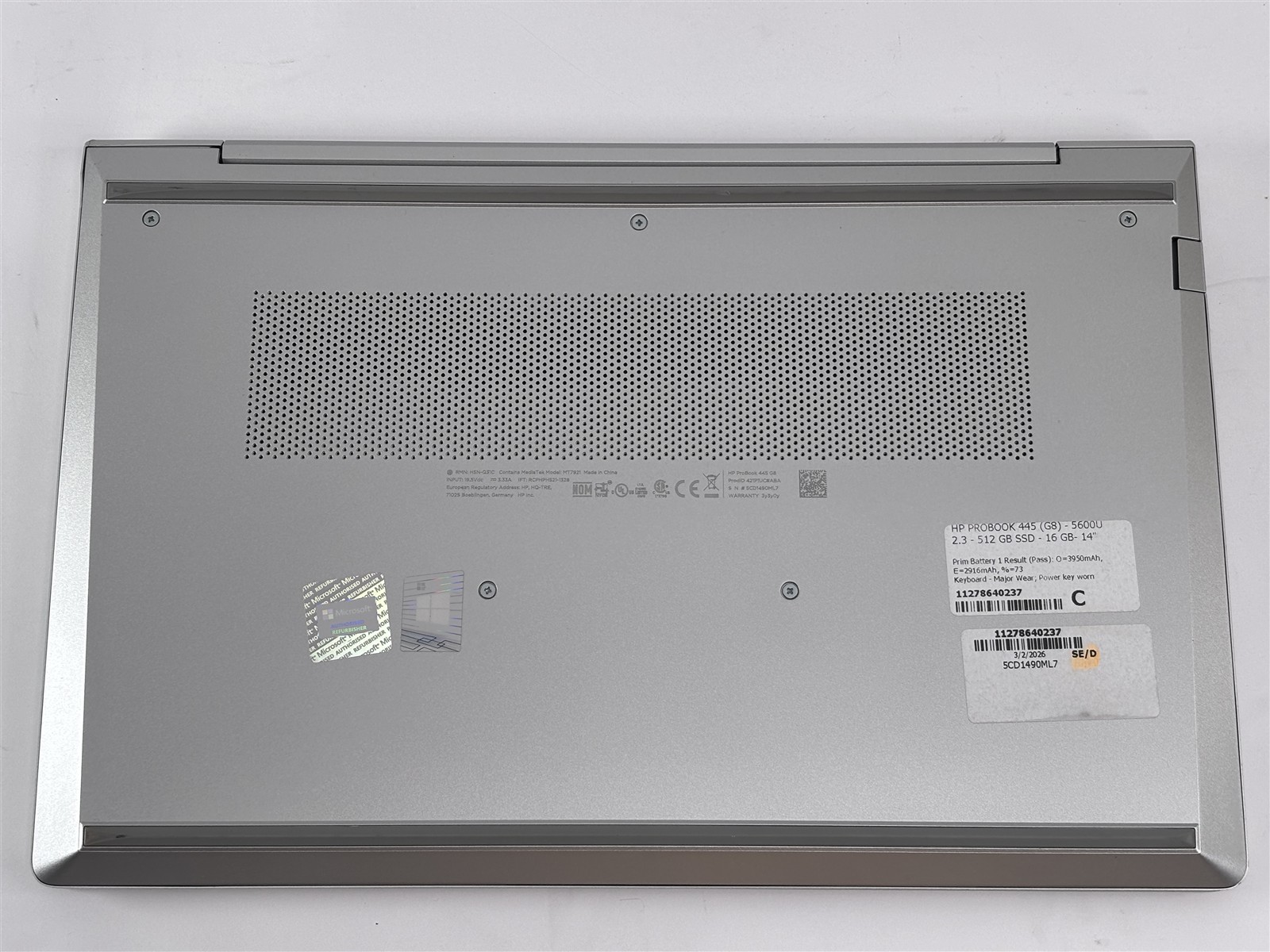 HP ProBook 445 G8 AMD Ryzen 5 5600U 16GB 512GB SSD 14″ Radeon Vega 7 Win11