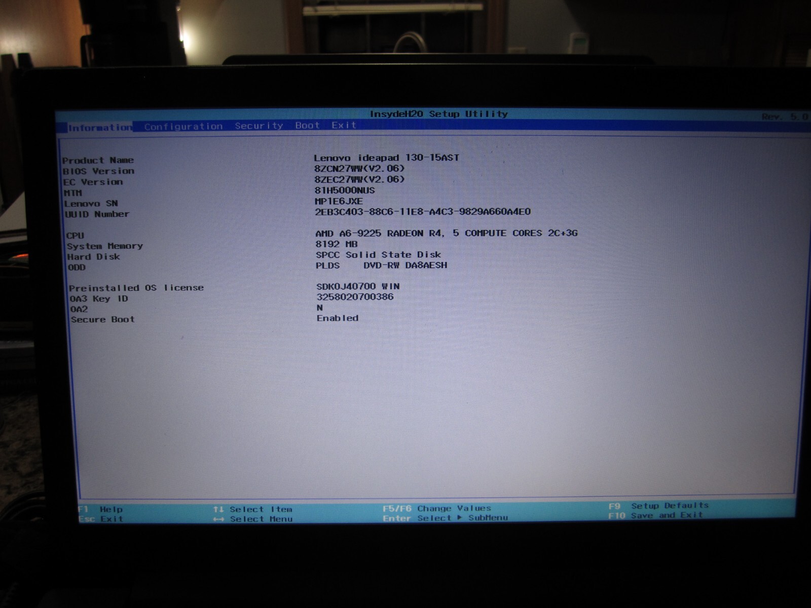 Lenovo IdeaPad 130-15AST 15.6″ 1TB SSD 8GB RAM 2.6 GHZ WIN 10 HOME