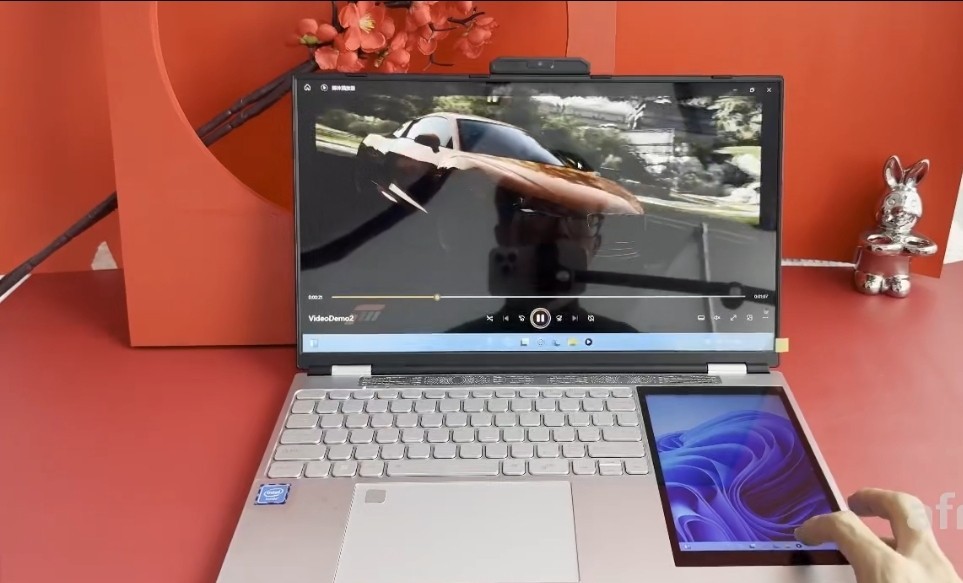 Dual Touchscreen Laptop 15.6 Inch+7 Inch 32G DDR4 2TB SSD Fingerprint Unlock