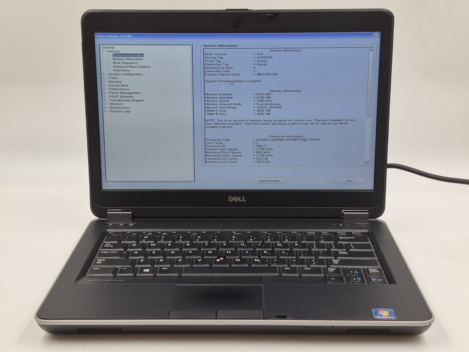 Dell Latitude E6440 Laptop i5-4310M 2.70GHz 8GB RAM 500GB HDD No OS
