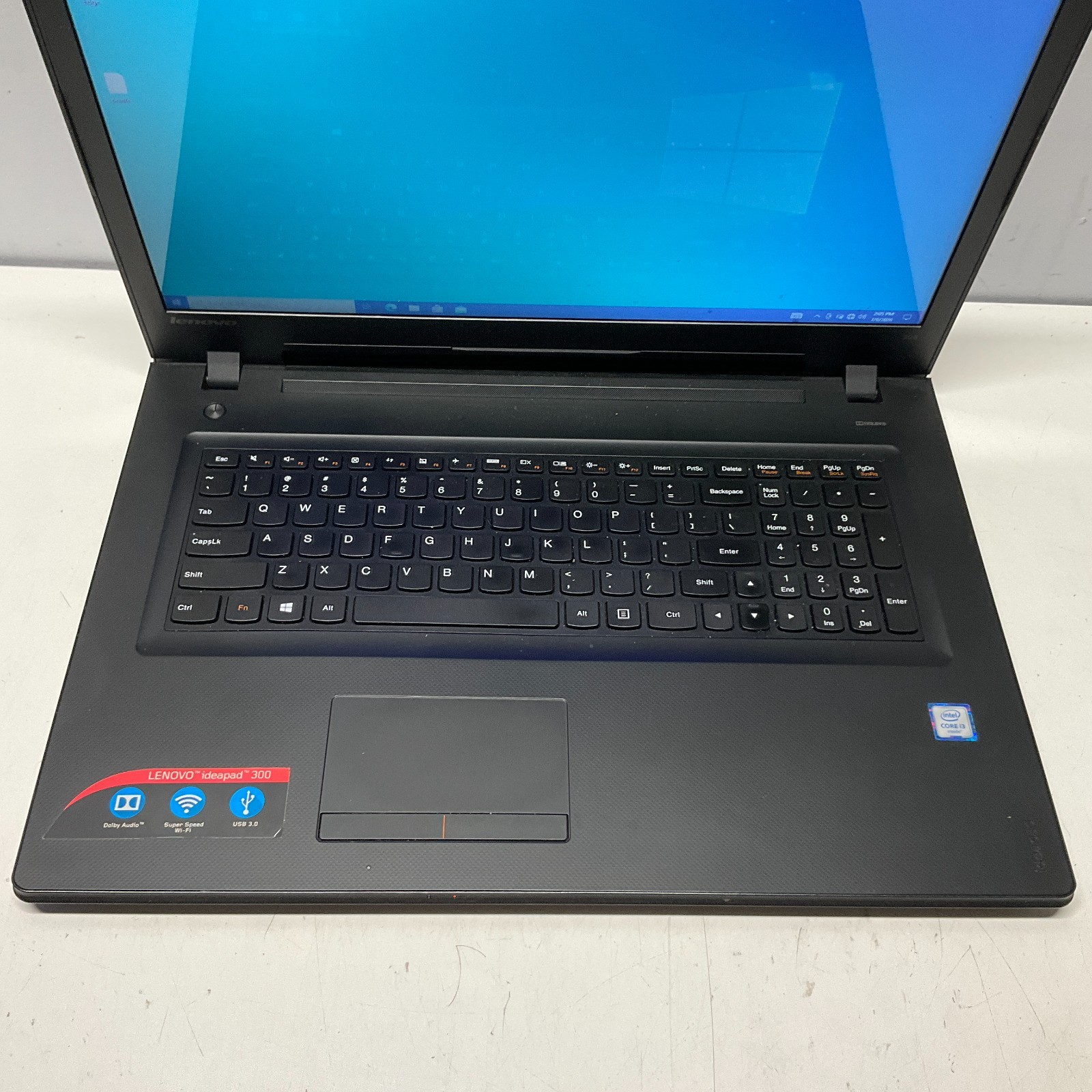 Lenovo IdeaPad 300-17ISK-i3-6100U@2.30GHz 4GB 256GB SSD Windows 10 Pro Laptop