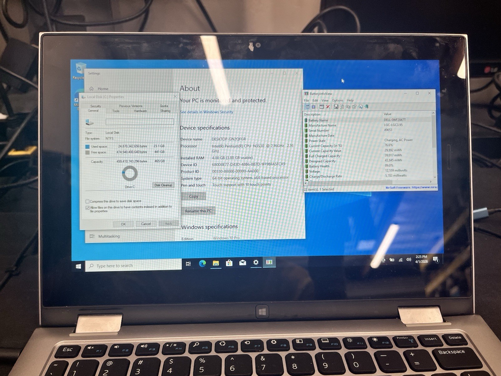 Dell Inspiron 11-3147 | 11.6″ 2-in-1 Touch | Pentium N3530 | 4GB RAM | 500GB SSD