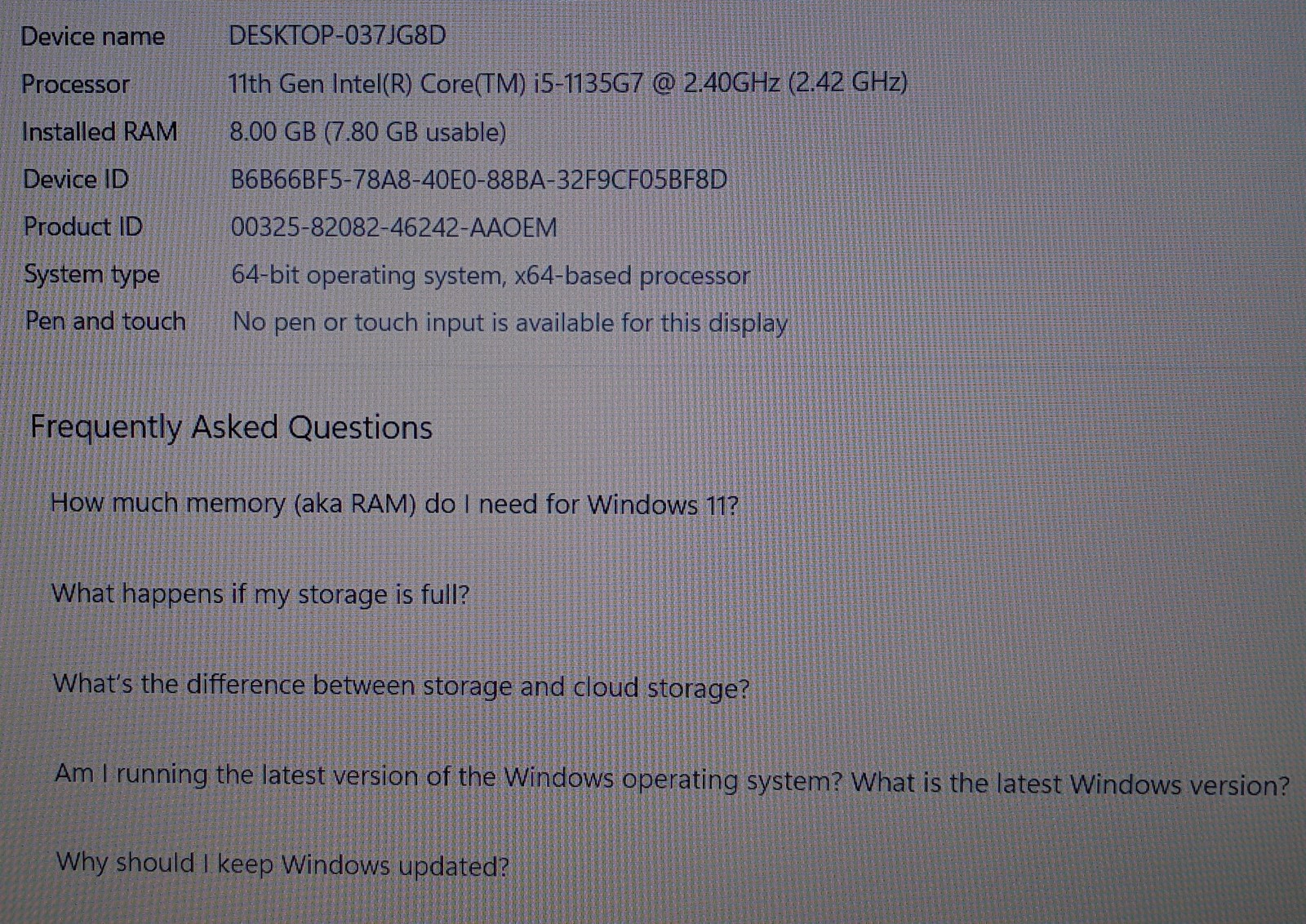 IDEAPAD 3 15ITL6 I5-1135G7@2.4GHZ, 8GB, 256GB