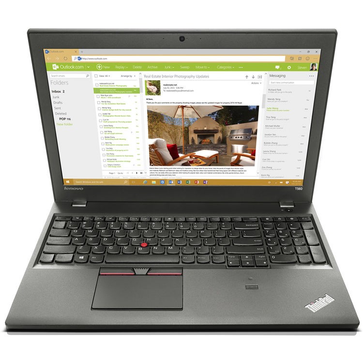 Lenovo ThinkPad T560 15.6″ Intel Core i5-6300U 8GB RAM 256GB SSD W11P Laptop BK