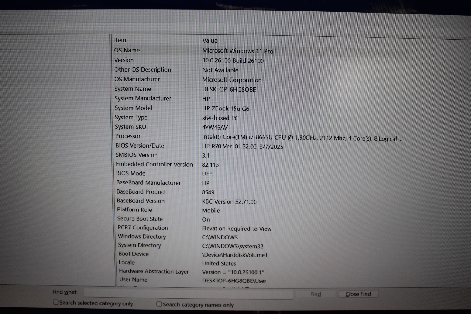 HP ZBook 15UG6 I7-8665U 256GB NvME 16GB DDR4 Win11Pro* -Needs Battery