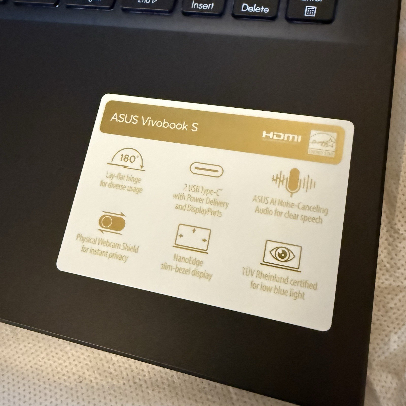 Asus Vivobook S 15 S3502, 15.6″ Full HD, AMD Ryzen 7 5800H, 8GB Ram, 512GB SSD