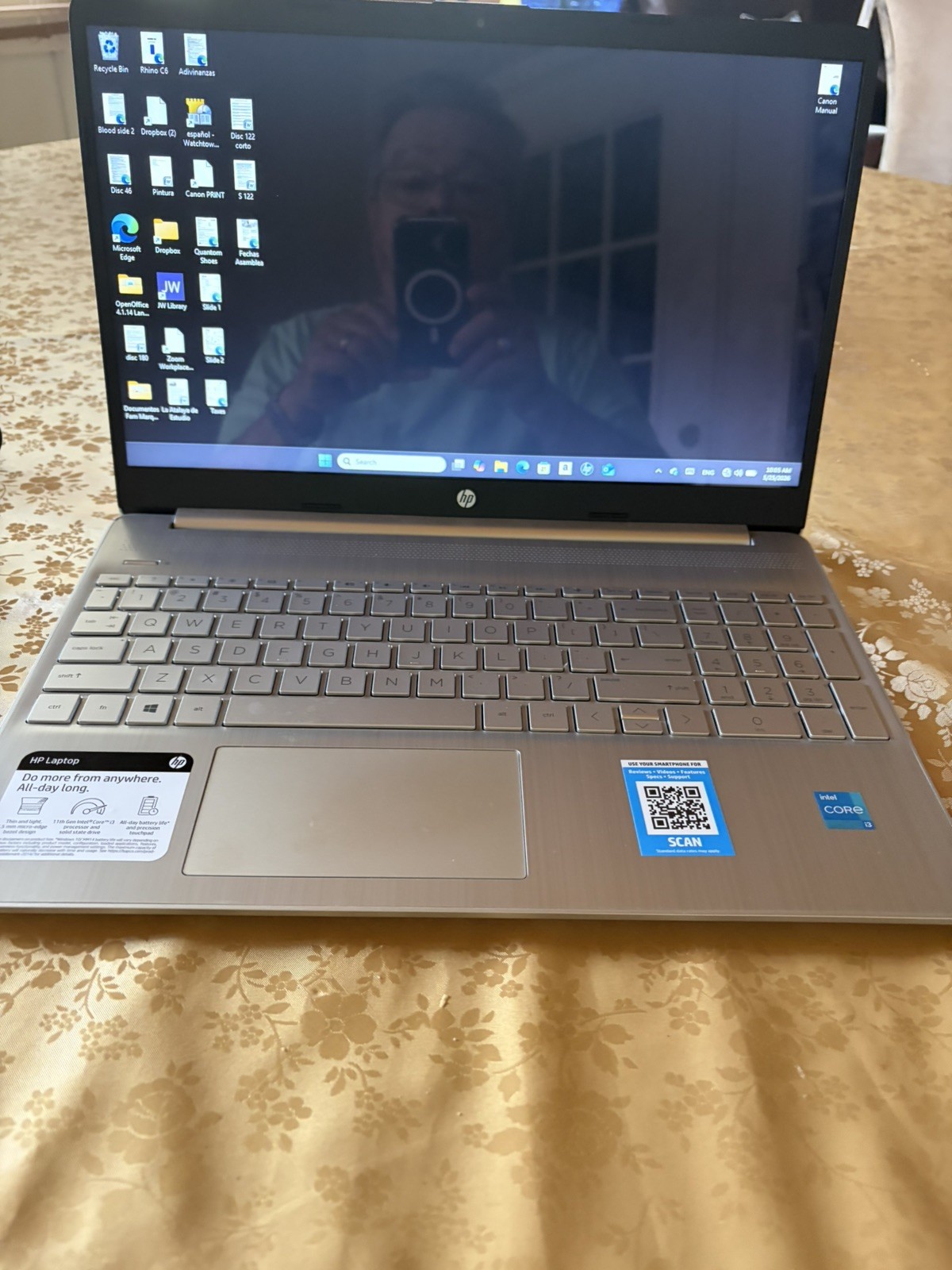 HP 15-DY2074NR 15.6 inch (8GB, Intel Core i3-1115G4, 4.1GHz, 256GB)…