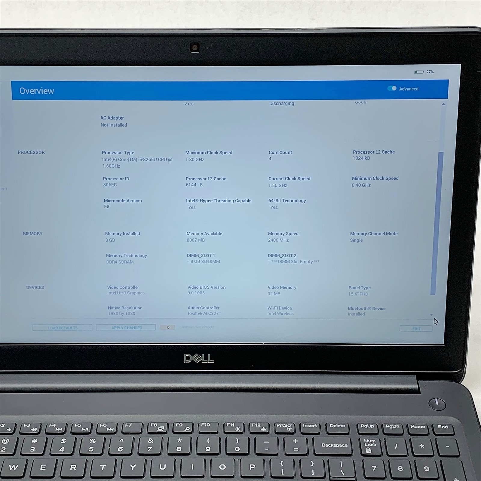 Dell Latitude 3500 Laptop i5 8265U 1.60GHZ 15.6″ FHD 8GB 512GB NVMe Windows 11