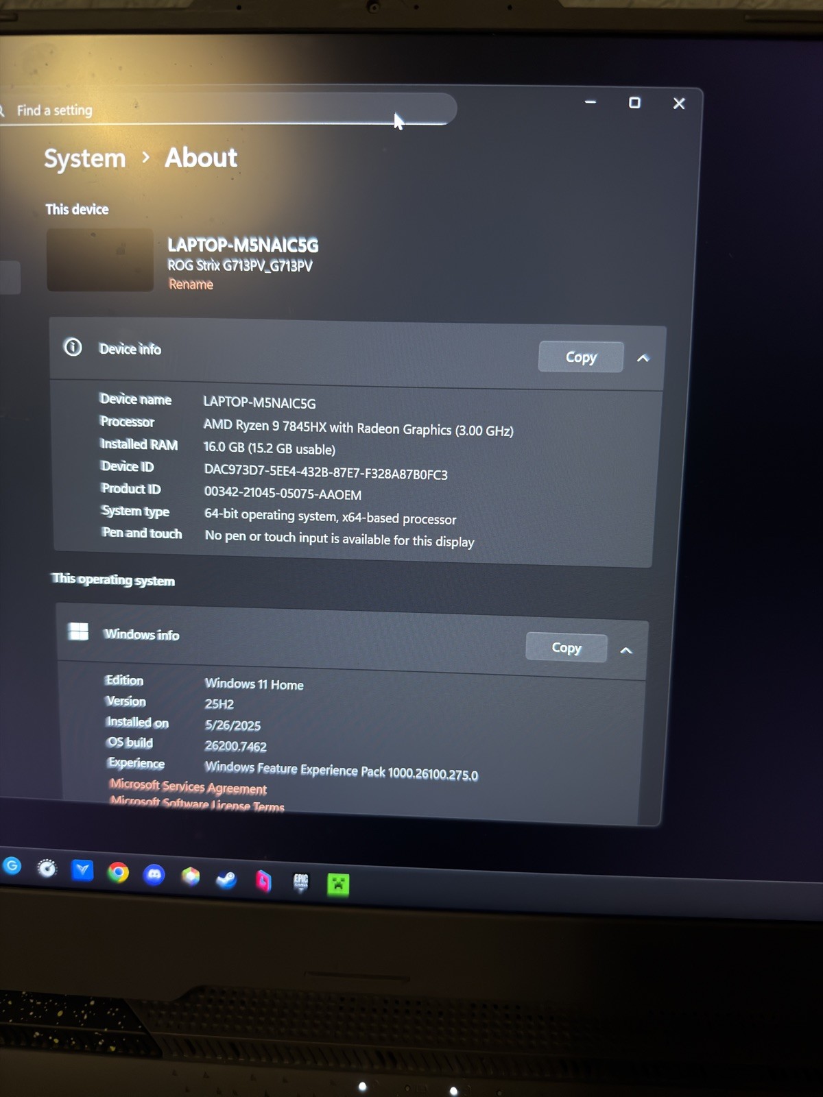 Asus ROG Strix G17 17.3″ Ryzen 9 7845HX 3.0GHz 16GB RAM 1TB SSD GeForce RTX 4060