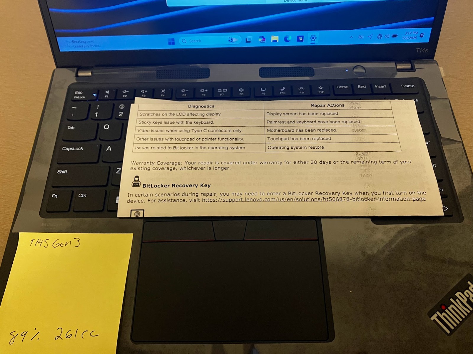 Lenovo ThinkPad T14s (Gen3) i7 with 32GB RAM, 512GB NVME and Win11 pro