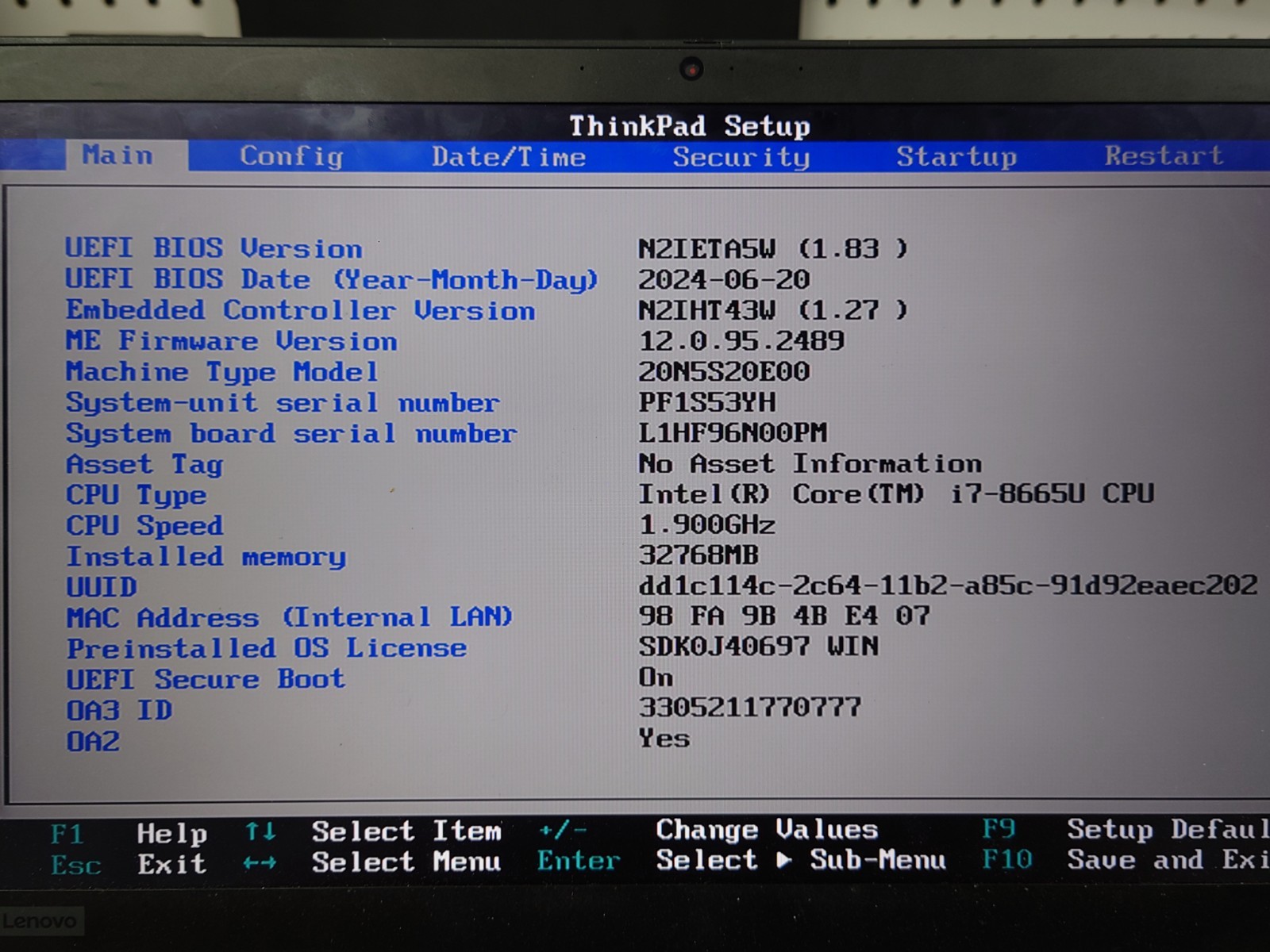 Lenovo ThinkPad T590 15.6″ FHD i7-8665U 32GB RAM No OS/SSD