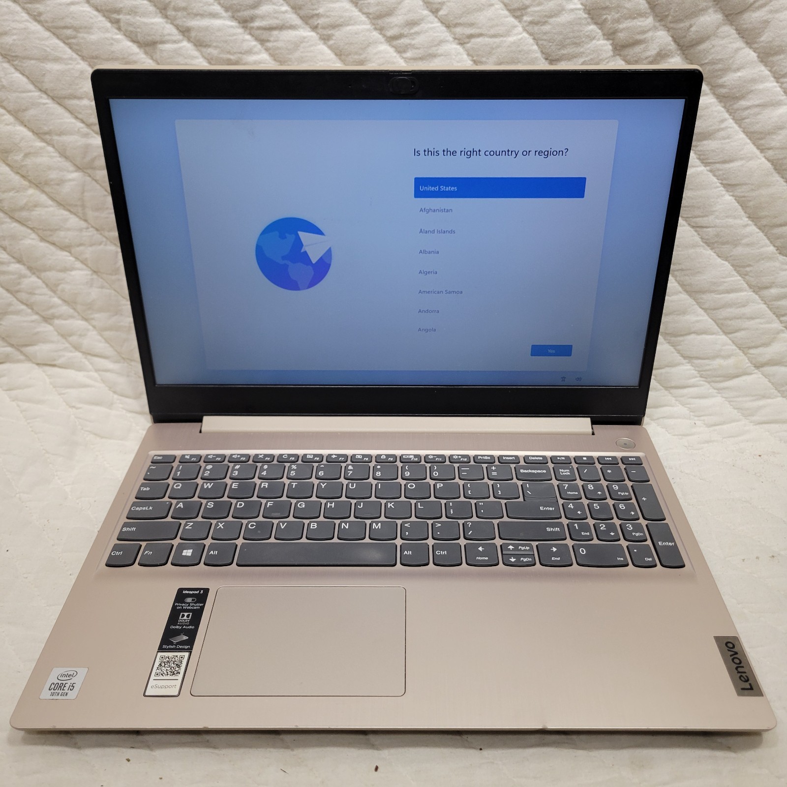 Lenovo ideapad 3-15ITL05 15″ I3-1115G4 256GB SSD 8GB W11 Webcam