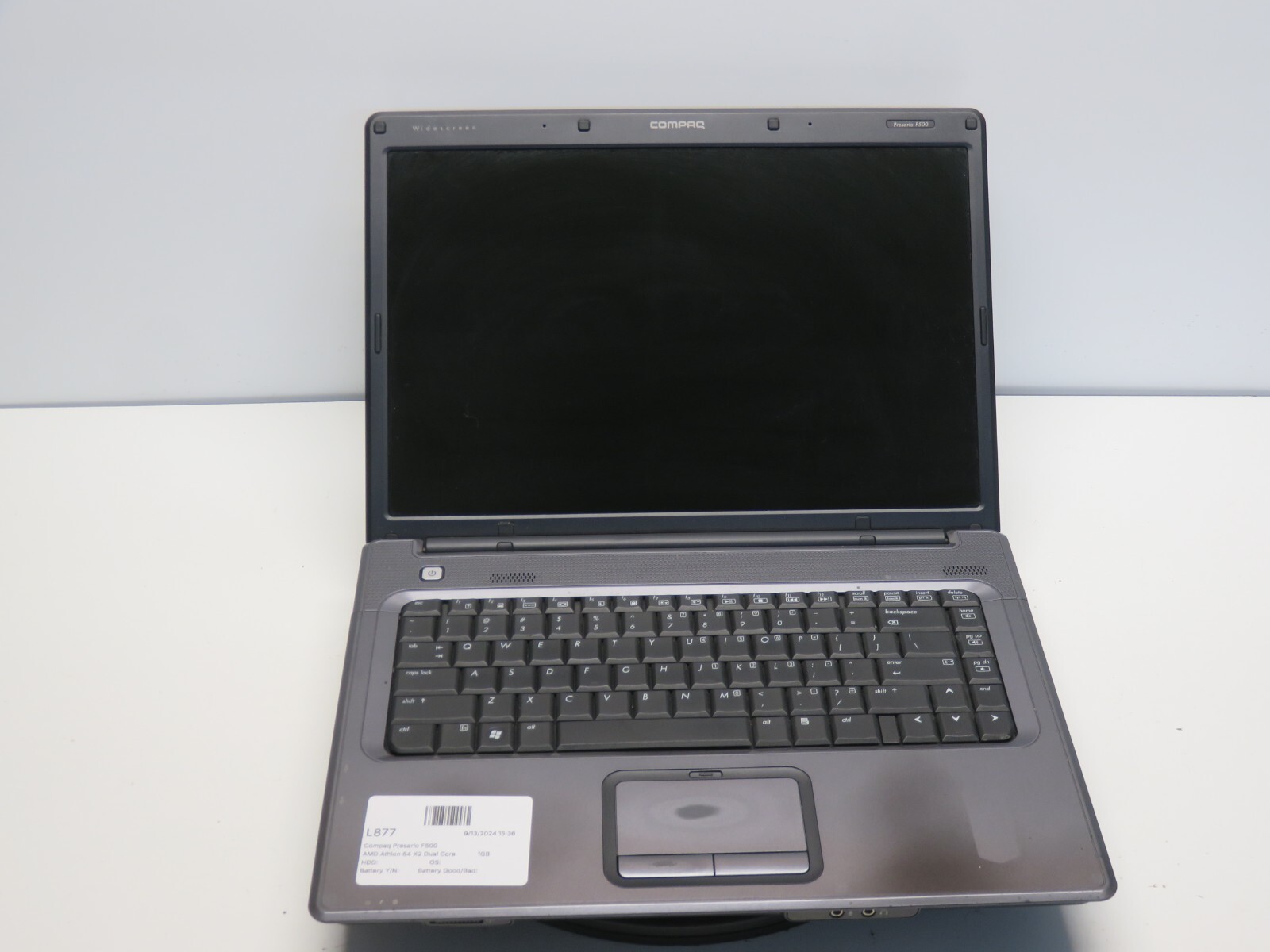 Compaq Presario F500 AMD Athlon 64 X2 TK-53 1.7 GHz 1GB NO HDD No Batt