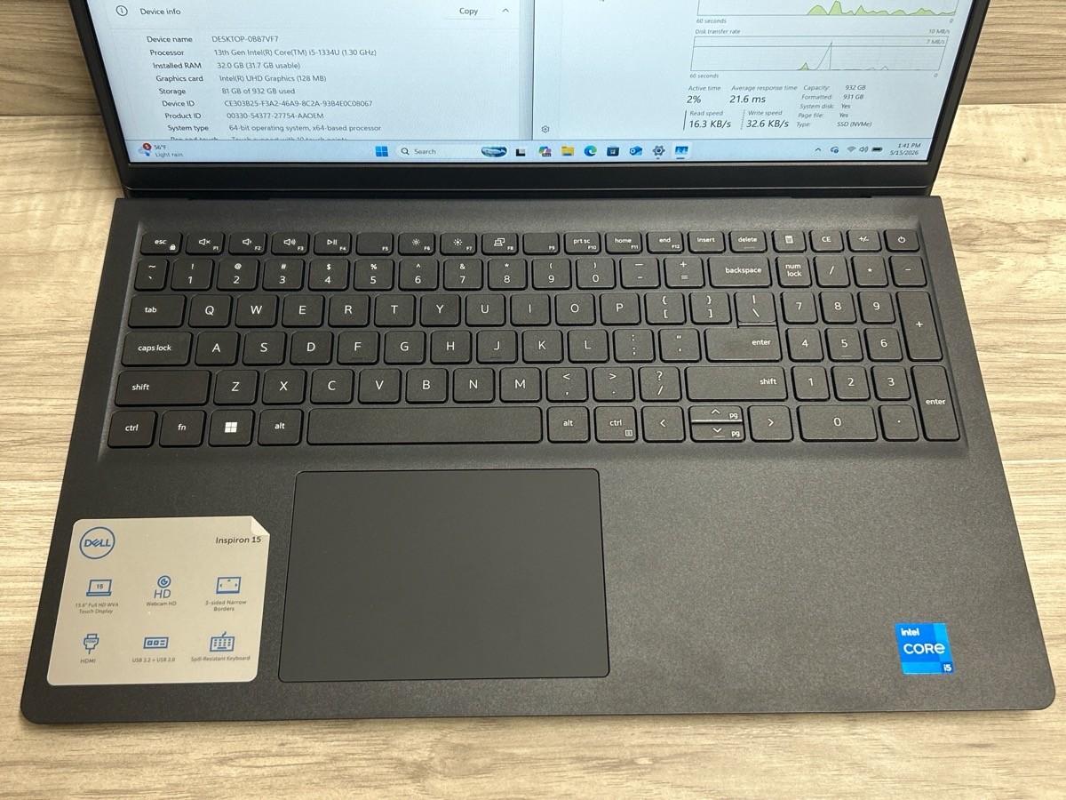 Dell Inspiron 15 3530 i5 32GB RAM 1TB SSD Win 11 Pro (PO1024513)