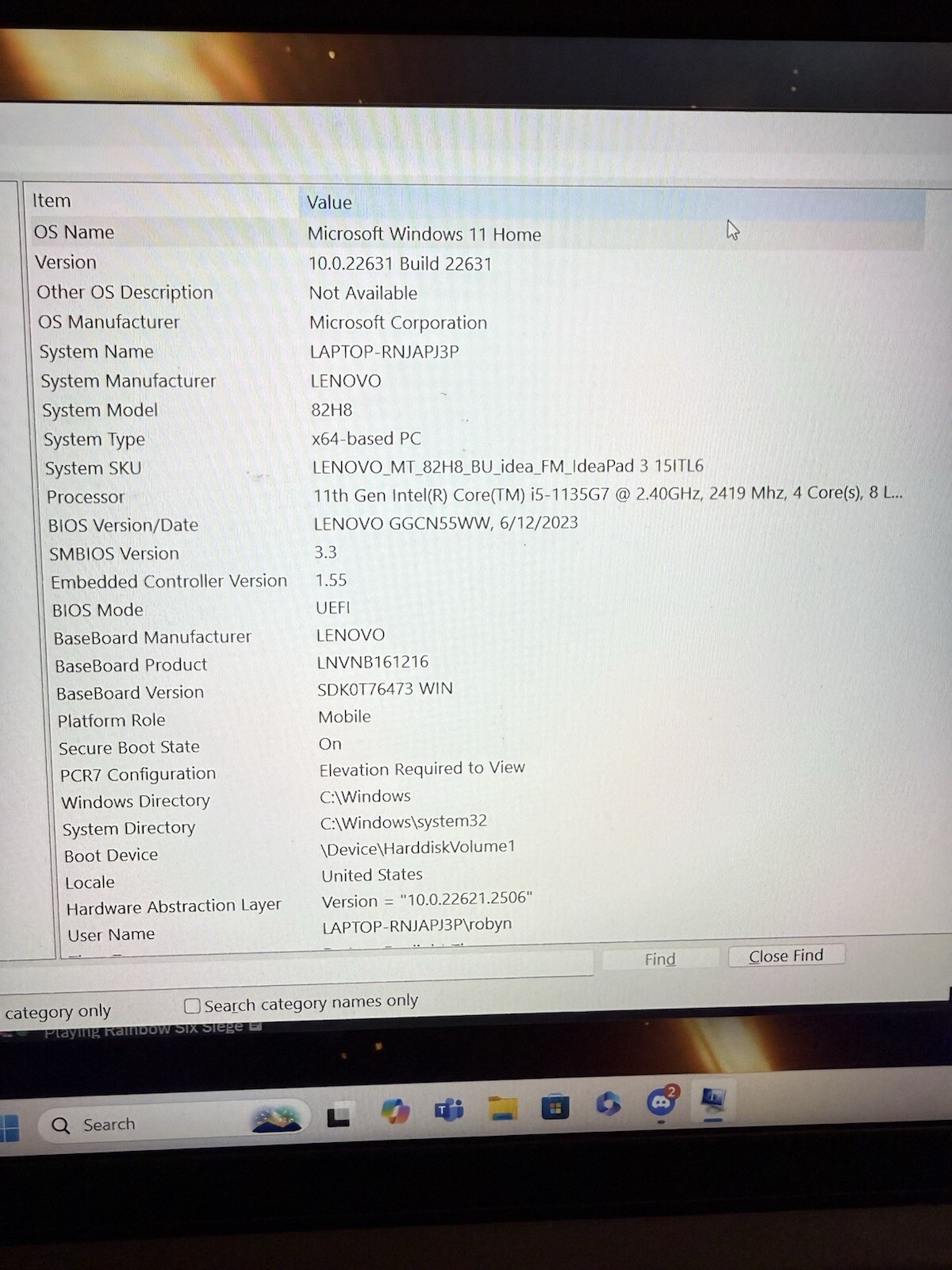 Lenovo Ideapad 3 15ITI6 Intel i5 8 GB RAM Touchscreen 475 SSD