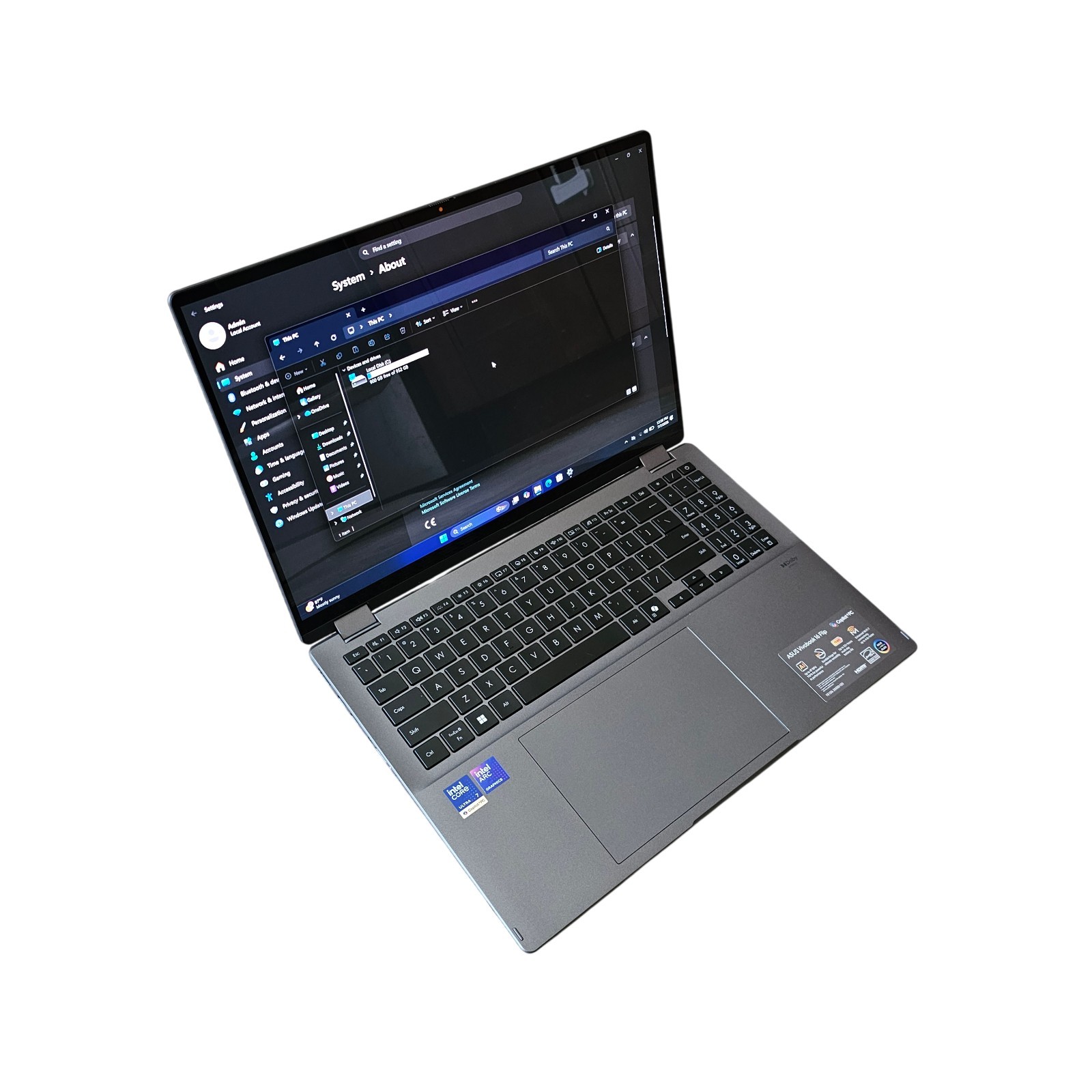 ASUS Vivobook 16 Flip 16″ OLED Intel Ultra 7 258V 32GB DDR5 8533MT/s 1TB