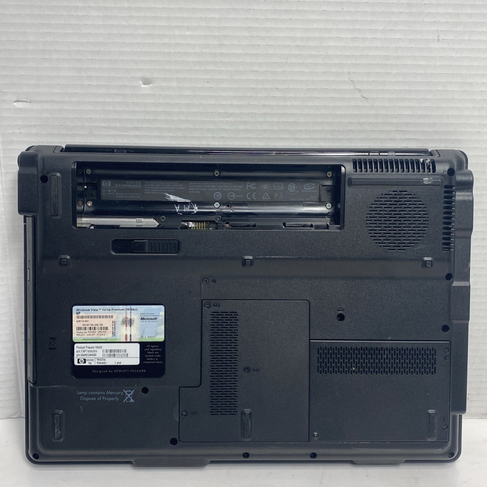 Compaq Presario V6000 AMD Athlon X2 1.7GHz 1GB RAM 80GB HDD Nvidia GF 6150 VISTA